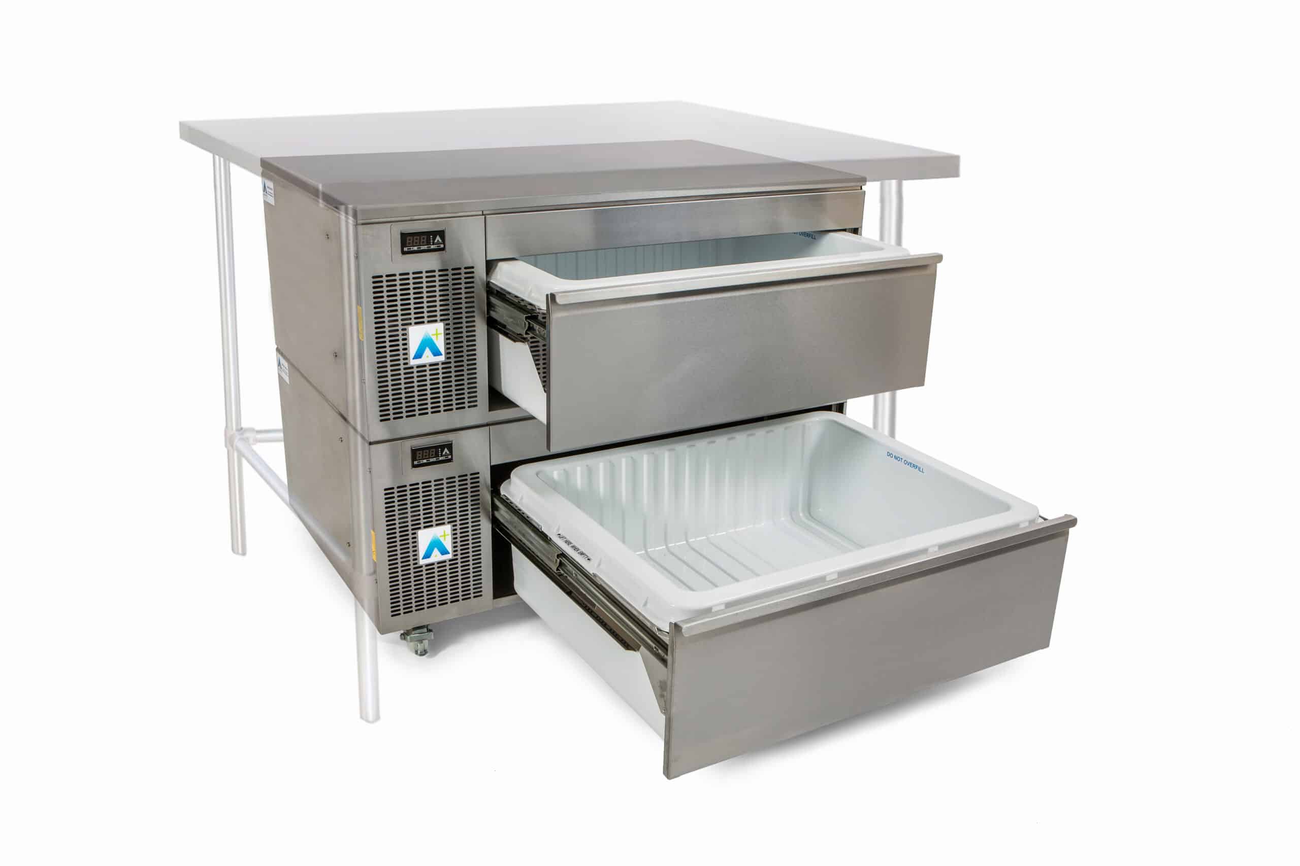 UNDERCOUNTER – TWO DRAWER – HCS SERIES – SIDE ENGINE  A+ FRIDGE ONLY